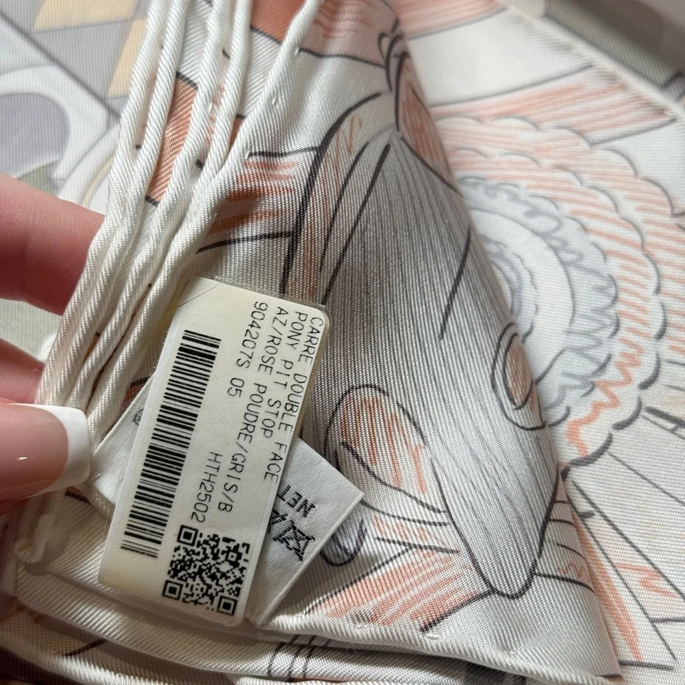 HERMES BNIB Pony Pit Stop DOUBLE FACE scarf 90 cm by Ugo Bienvenu | Silk, Pastel